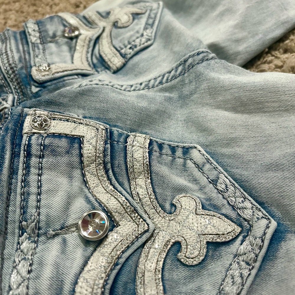 Rock Revival Blue Boot Cut Jeans size 24 low rise